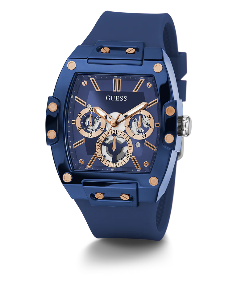 Guess Blue & Silicone Men's Watch GW0203G7