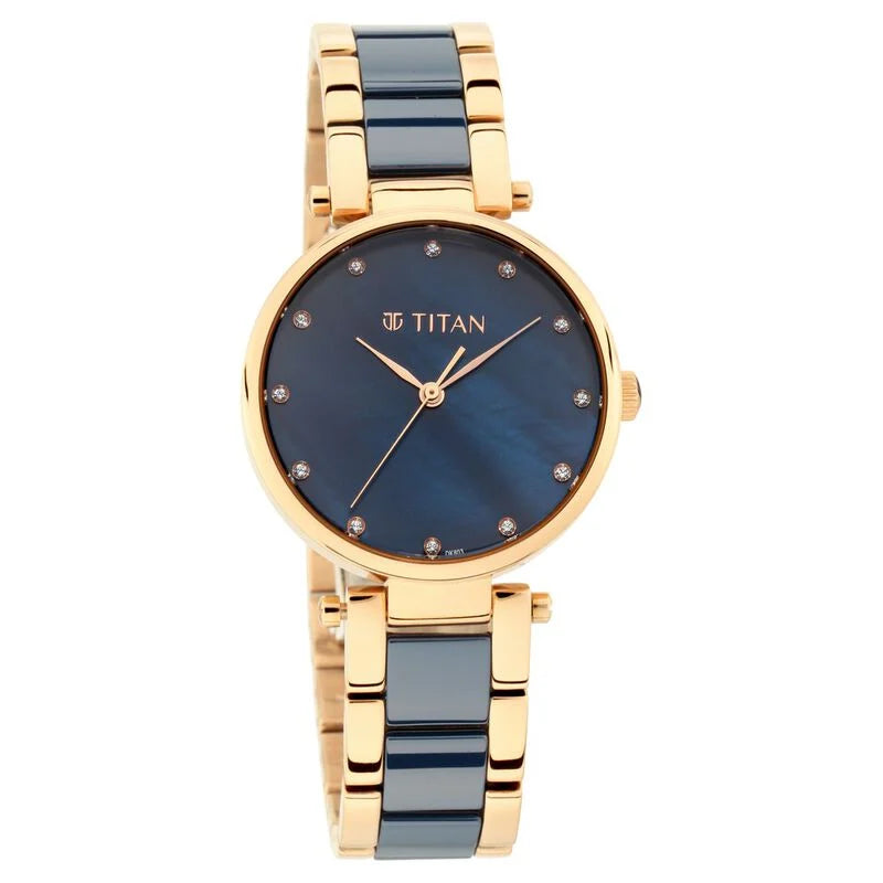 Analog Blue & Ceramic Women's Watch NQ95061WD05