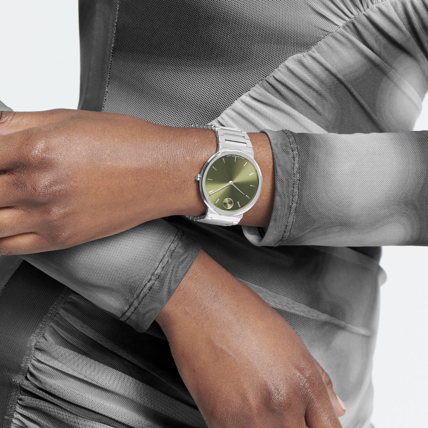 Movado Analog Green & Metal band Unisex Watch 3601074