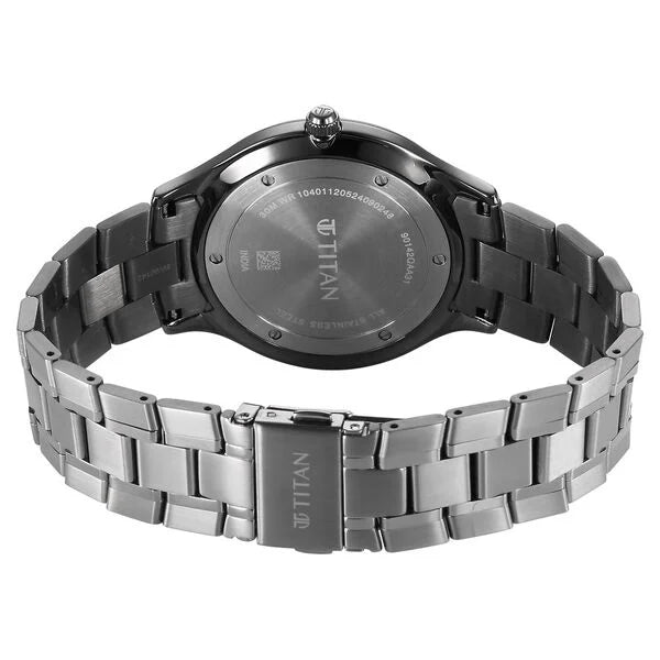 Analog Grey & Stainless Steel Men' 90142QM06