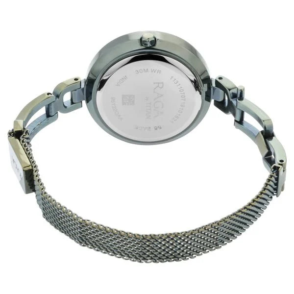 Raga Facets Gun Dial Women Watch With Stainless Steel Strap