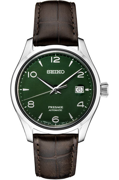Seiko Analog Green & Leather Men's Watch SPB111J1