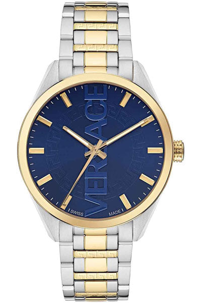 Versace Analog Blue & Stainless Steel Men's Watch VE3H00422