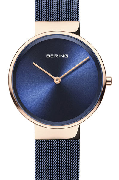 Bering Analog Blue & Milanese Women's Watch 14531 367