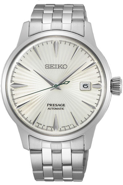 Seiko Analog white & Stainless Steel Men's Watch SRPG23J1