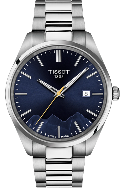 TISSOT Analog Blue & Stainless Steel Men's Watch T1504101104102