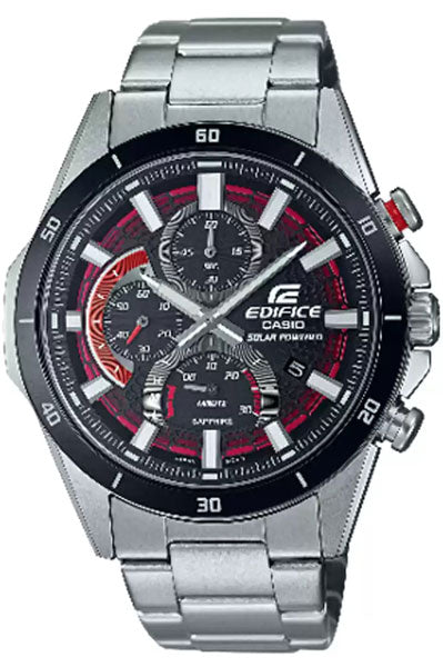Casio Analog-Digital Red & Stainless Steel Men's Watch EX539