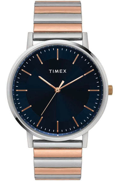 Timex Analog Blue & Stainless Steel Men's Watch TW0TG8008