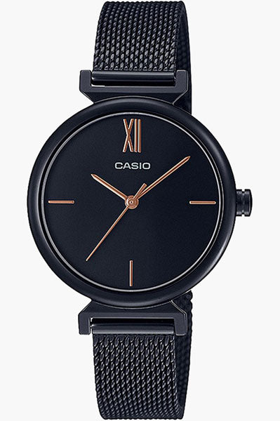 Casio Analog Black & Stainless Steel Women's Watch A2126