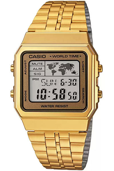 Digital Gold & Stainless Steel Unisex Watch D134