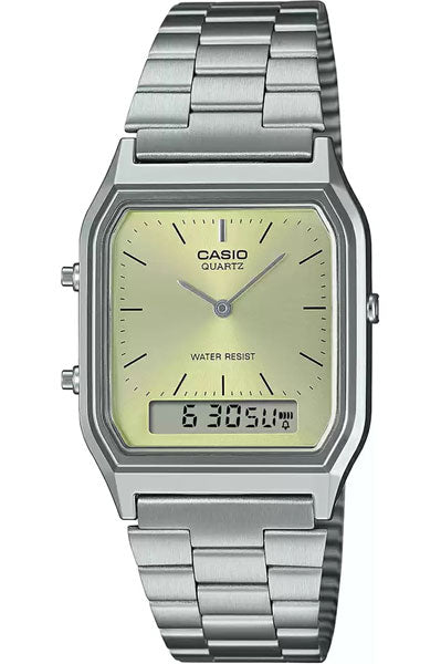 Analog-Digital Green & Stainless Steel Unisex Watch AD280
