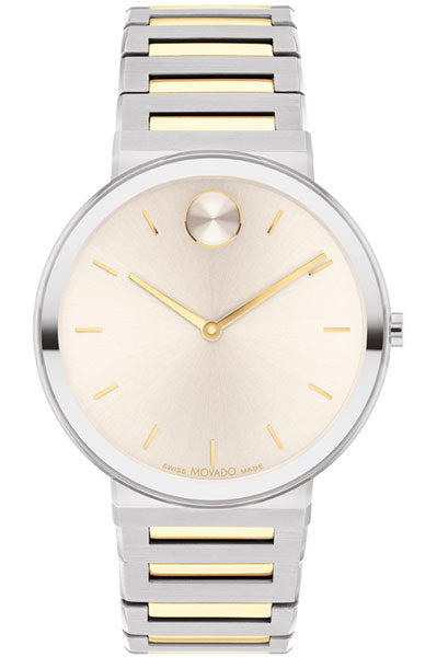Movado Analog Beige & Stainless Steel Unisex Watch 3601075
