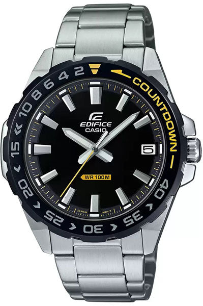 Casio Analog Black & Stainless Steel Men's Watch ED481