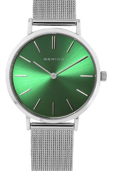 Bering Analog Green & Milanese Women's Watch 14134 008