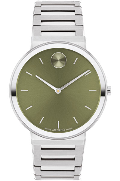 Movado Analog Green & Metal band Unisex Watch 3601074