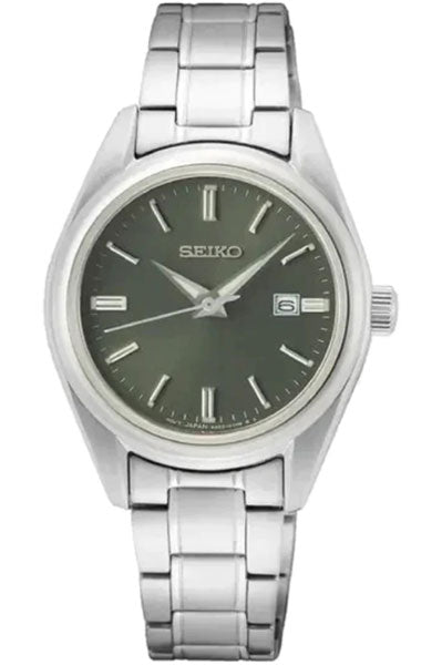 Seiko Analog Green & Metal band Women's Watch SUR533P1