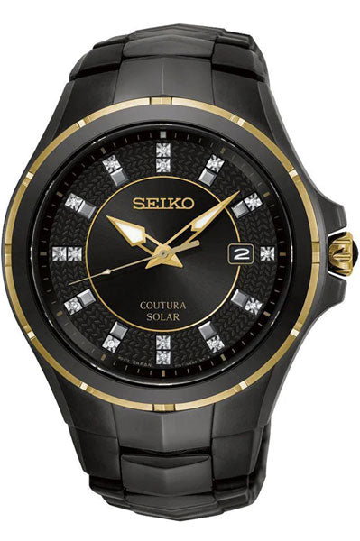 Seiko Analog Black & Stainless Steel Men's Watch SNE506P9