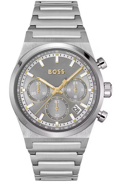Chronograph Grey & Stainless Steel Men's Watch 1514221