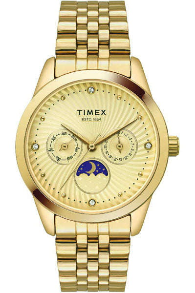 Analog Champagne & Stainless Steel Women's Watch TWEL13104