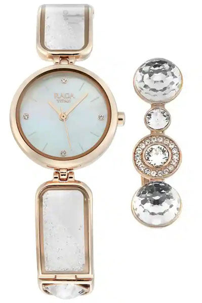 Analog Mother Of Pearl &  Women's Watch NQ95105WM01F