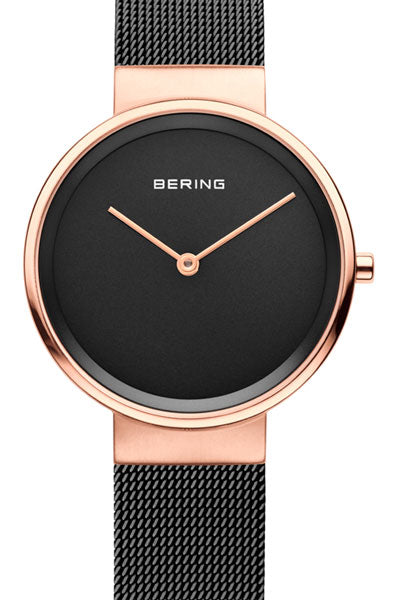 Bering Analog Black & Milanese Women's Watch 14531 166