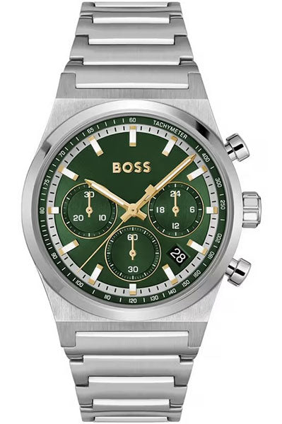 Chronograph Green & Stainless Steel Men's Watch 1514220