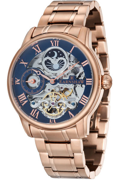 Earnshaw  Black & Stainless Steel Men's Watch ES 8006 44