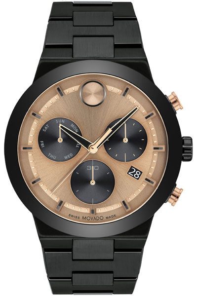 Movado Analog Brown & Stainless Steel Men's Watch 3600897
