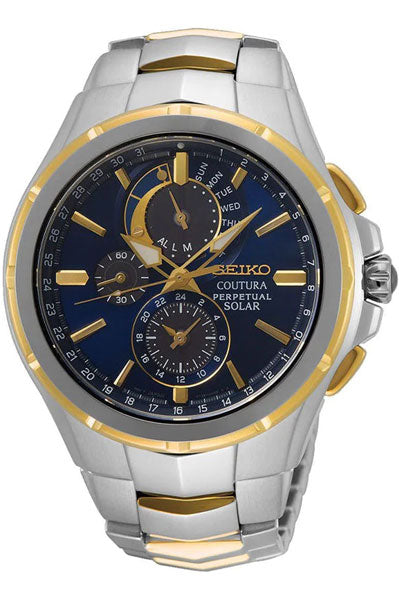 Seiko Analog Black & Stainless Steel Men's Watch SSC798P1