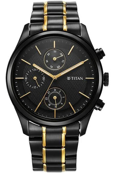 Analog Black & Stainless Steel Men' NS1805KM06
