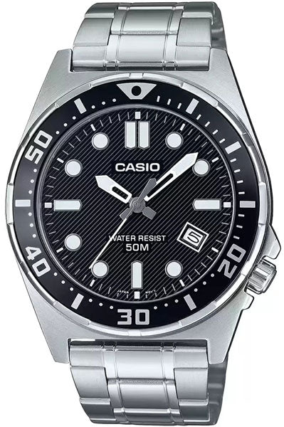 Casio Analog Black & Stainless Steel Men's Watch A2376