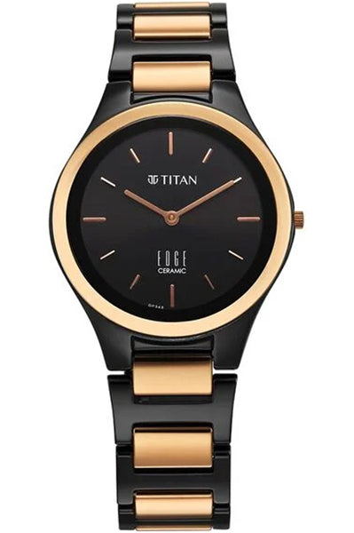 Analog Black & Ceramic Women' 2653KC05