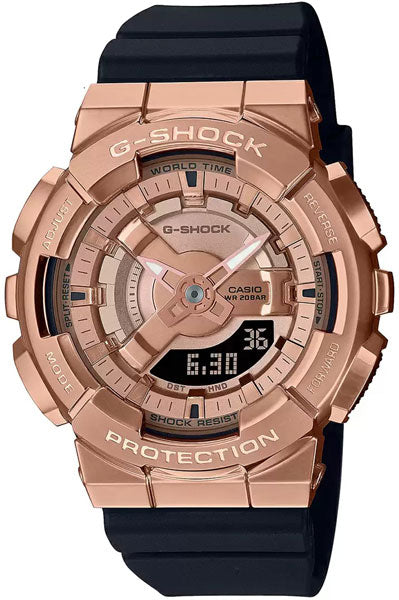 Casio Analog-Digital Rose Gold & Resin Women's Watch G1315
