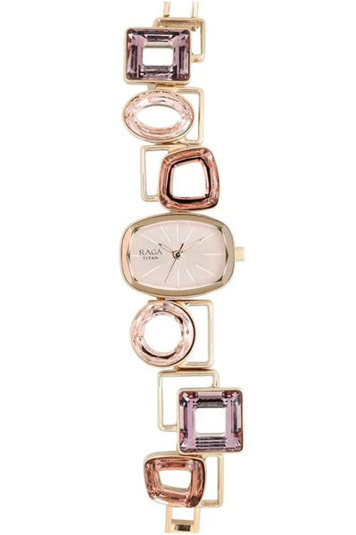 Analog Pink & Stainless Steel Women's Watch 95118WM02
