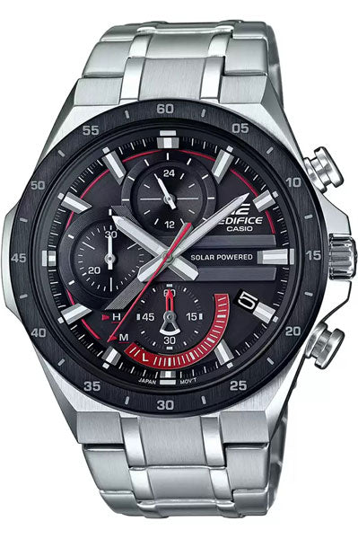 Casio Analog Black & Stainless Steel Men's Watch EX487