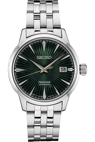 Seiko Analog green & Metal band Men's Watch SRPE15J1