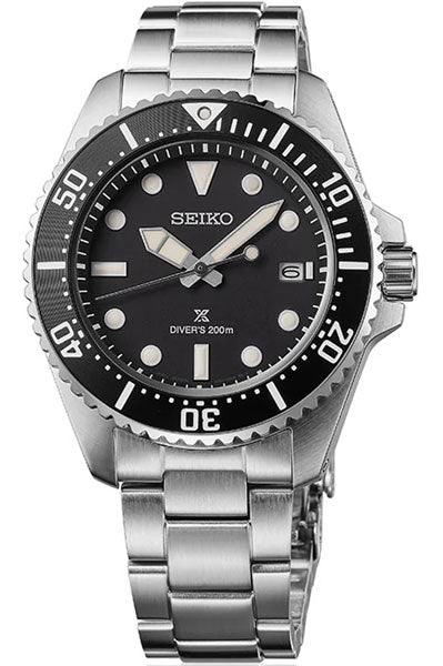 Seiko Analog Black & Stainless Steel Men's Watch SNE597P1