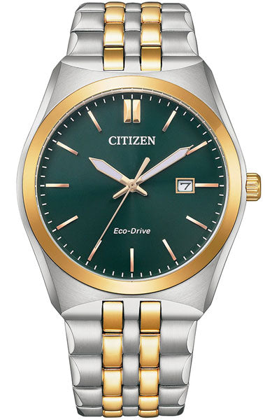 Citizen Analog Green & Stainless Steel Men's Watch BM7339 89X