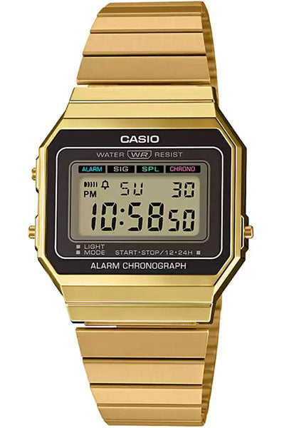 Digital Gold & Stainless Steel Unisex Watch D198