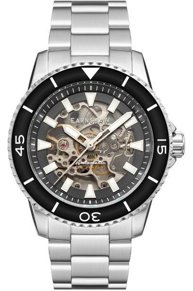 Earnshaw  Grey & Stainless Steel Men's Watch ES 8227 22