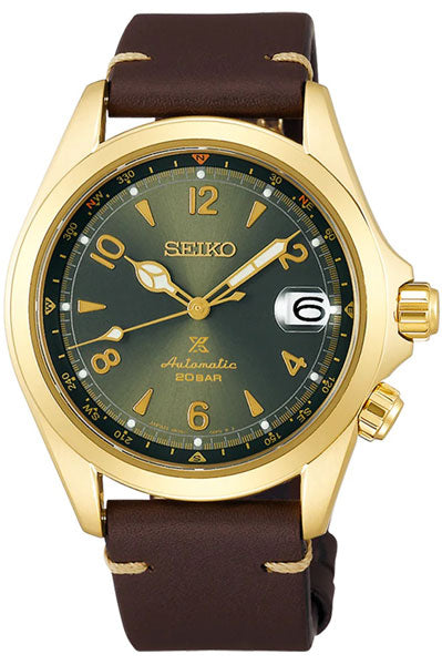 Seiko Analog Green & Leather Men's Watch SPB210J1