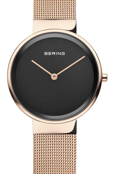 Bering Analog Black & Milanese Women's Watch 14531 362
