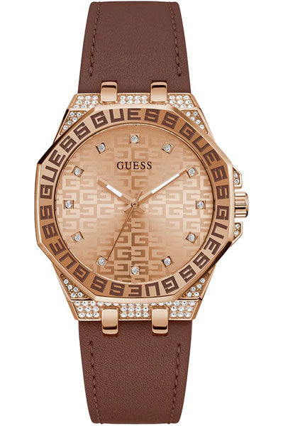 Guess  Rose Gold & Leather Women's Watch GW0547L2
