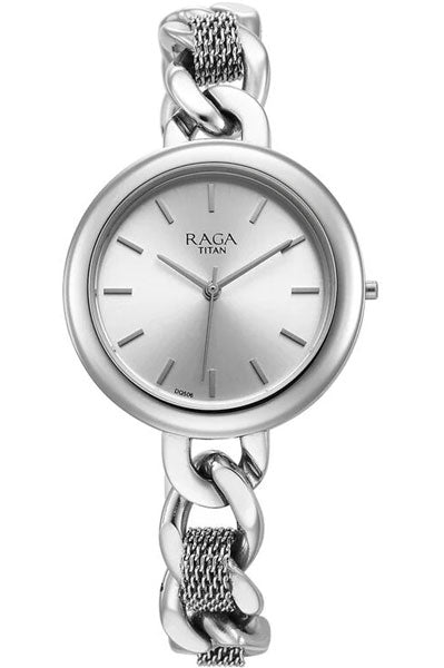 Analog Silver & Metal band Women's Watch 95265SM01