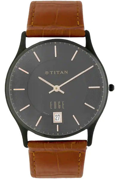 Analog Black & Leather Men's Watch NQ1683NL01