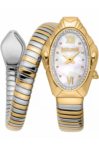 JUST CAVALLI Analog Mother of pearl & Stainless Steel Women's Watch JC1L357M0055