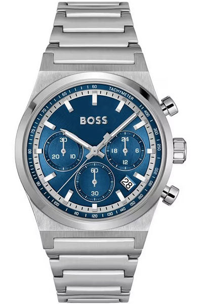Chronograph Blue & Stainless Steel Men's Watch 1514250