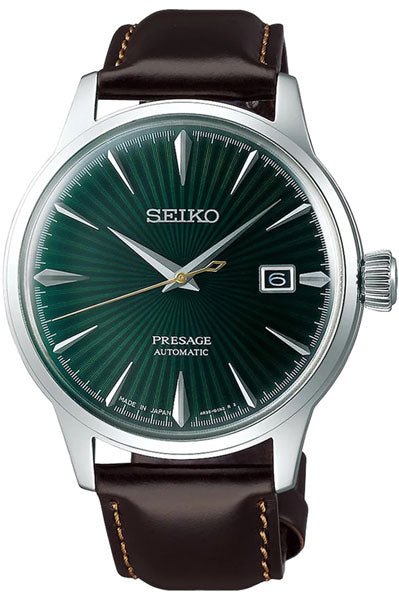 Seiko Analog Green & Leather Men's Watch srpd37j1