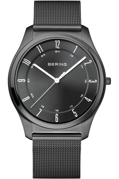 Bering Analog Black & Milanese Men's Watch 18340 222