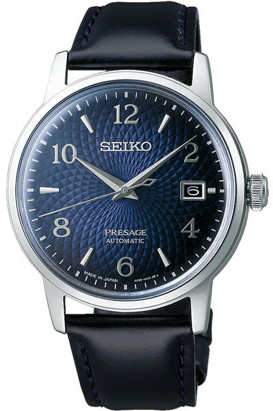 Seiko analog Blue & Leather Men's Watch SRPE43J1
